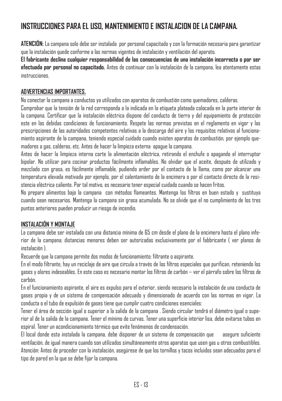 Fulgor Milano SHC 9011 RC X User Manual | Page 16 / 32