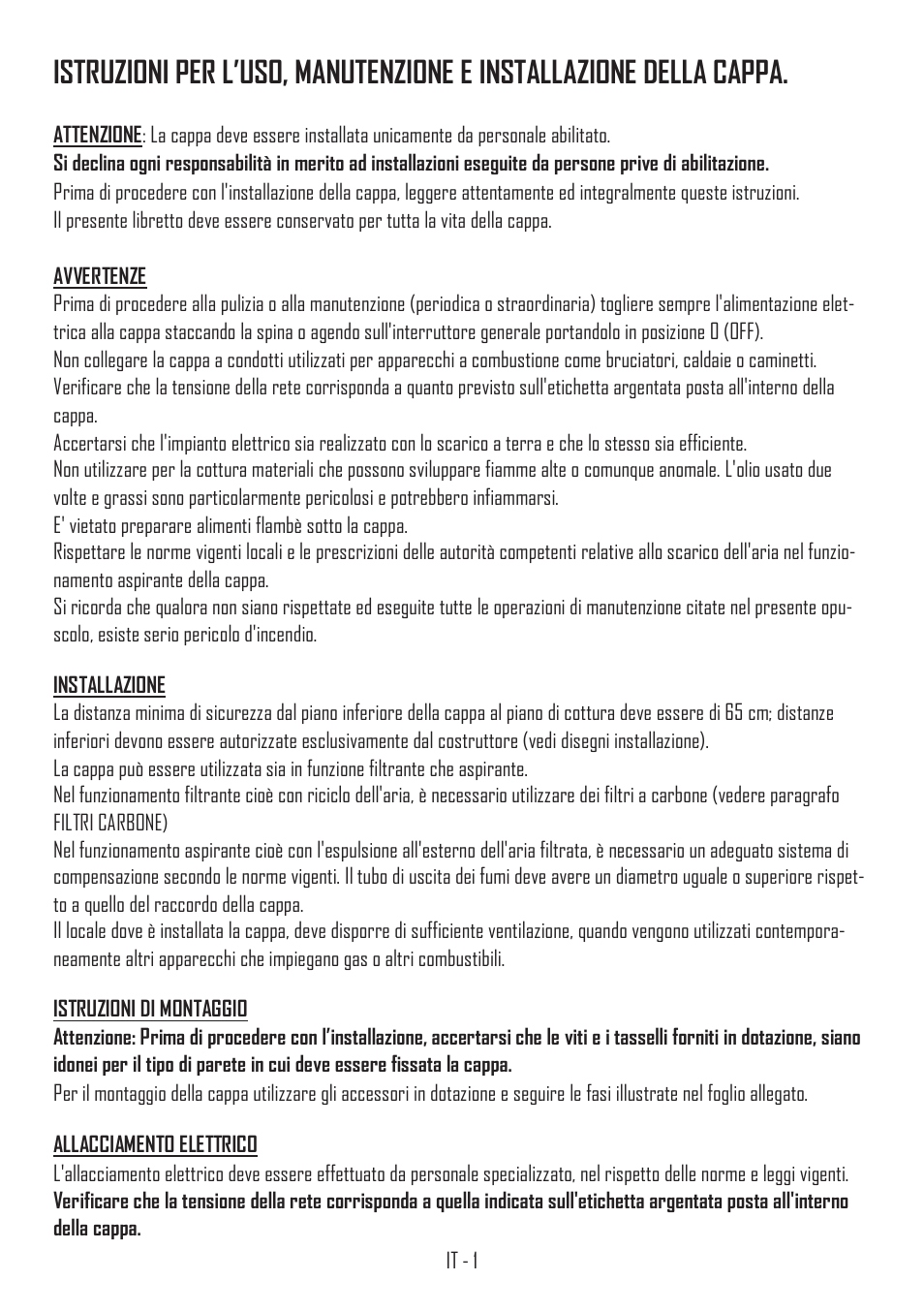 Fulgor Milano SHC 9011 RC X User Manual | Page 4 / 32