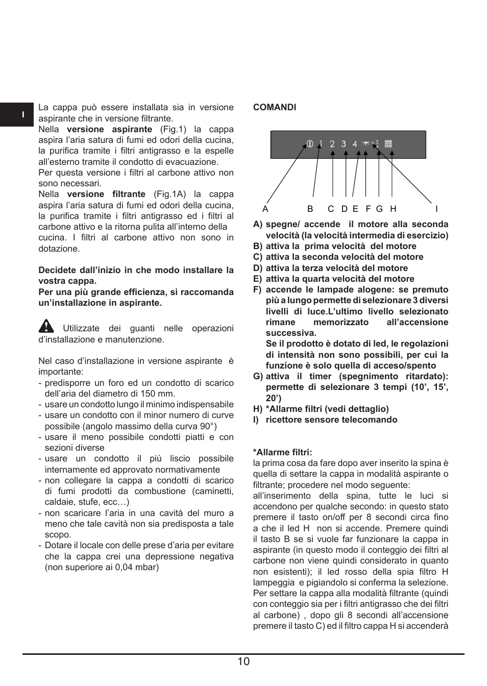 Fulgor Milano CHD 9003 TC User Manual | Page 10 / 36