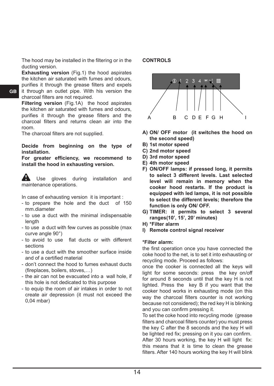Fulgor Milano CHD 9003 TC User Manual | Page 14 / 36