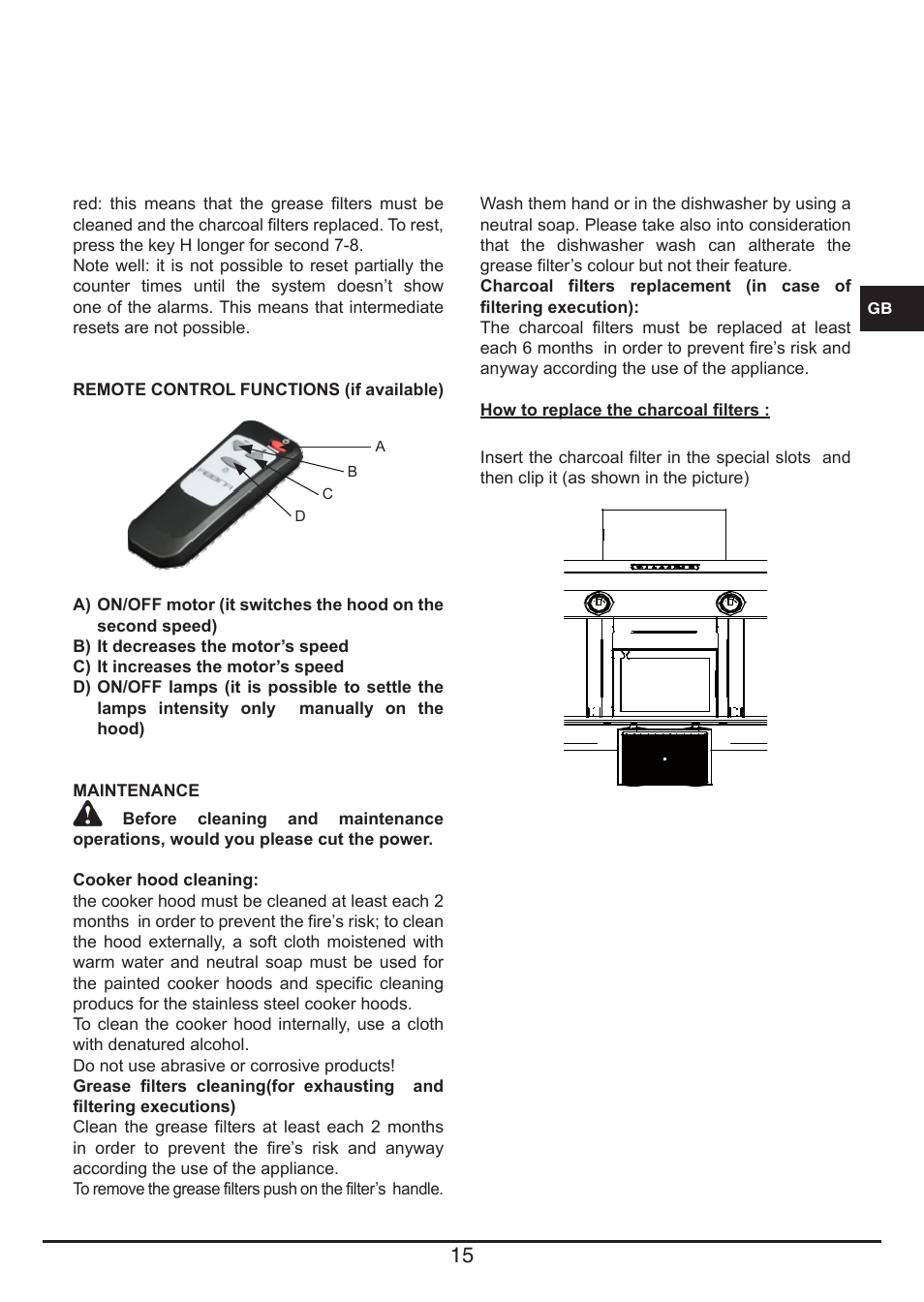 Fulgor Milano CHD 9003 TC User Manual | Page 15 / 36