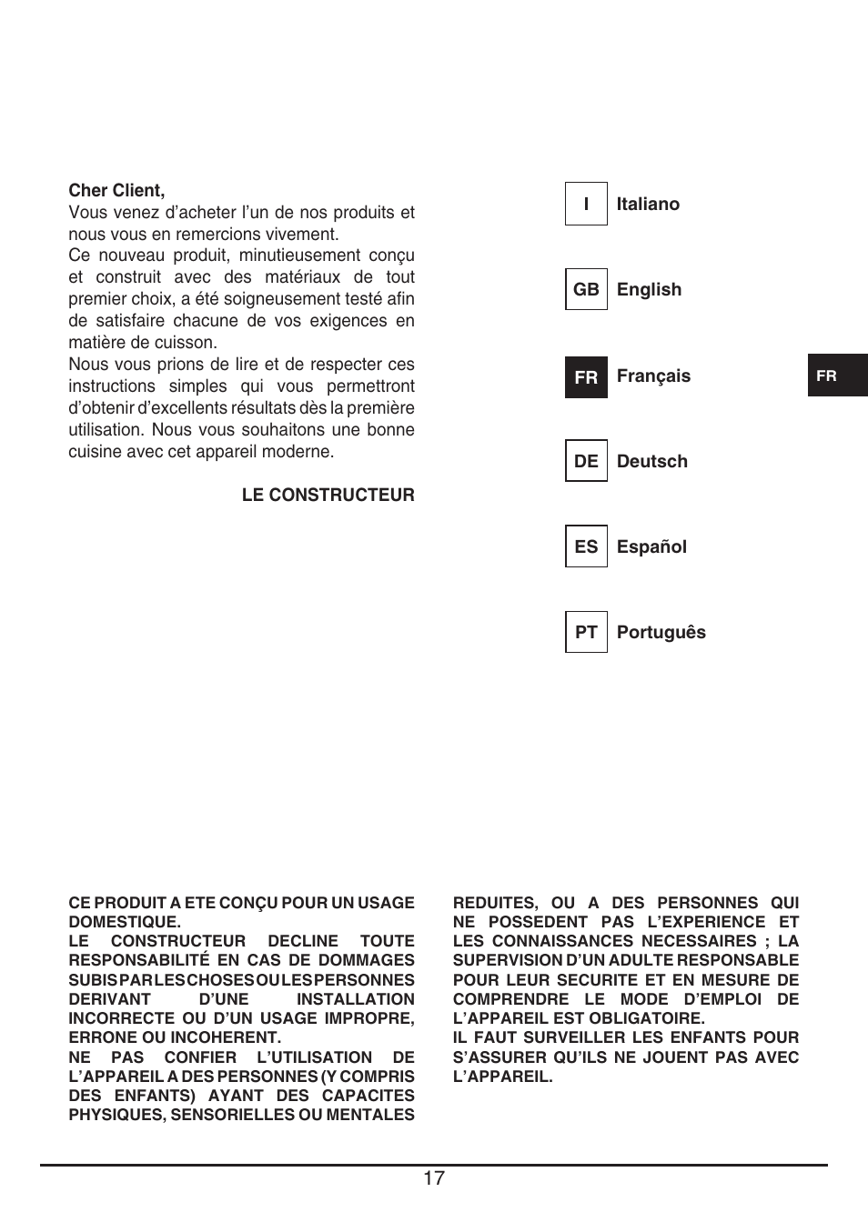 Fulgor Milano CHD 9003 TC User Manual | Page 17 / 36