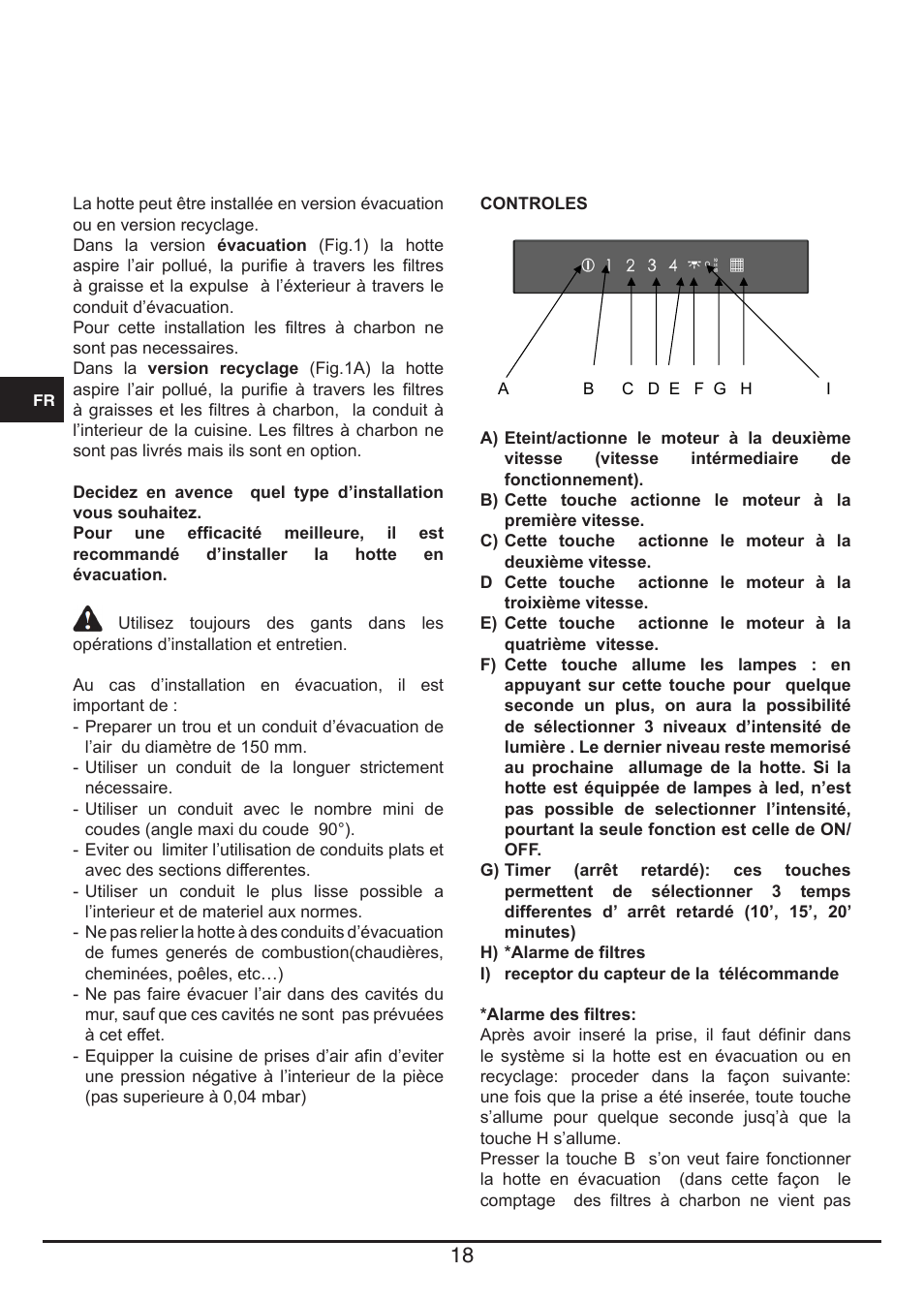 Fulgor Milano CHD 9003 TC User Manual | Page 18 / 36