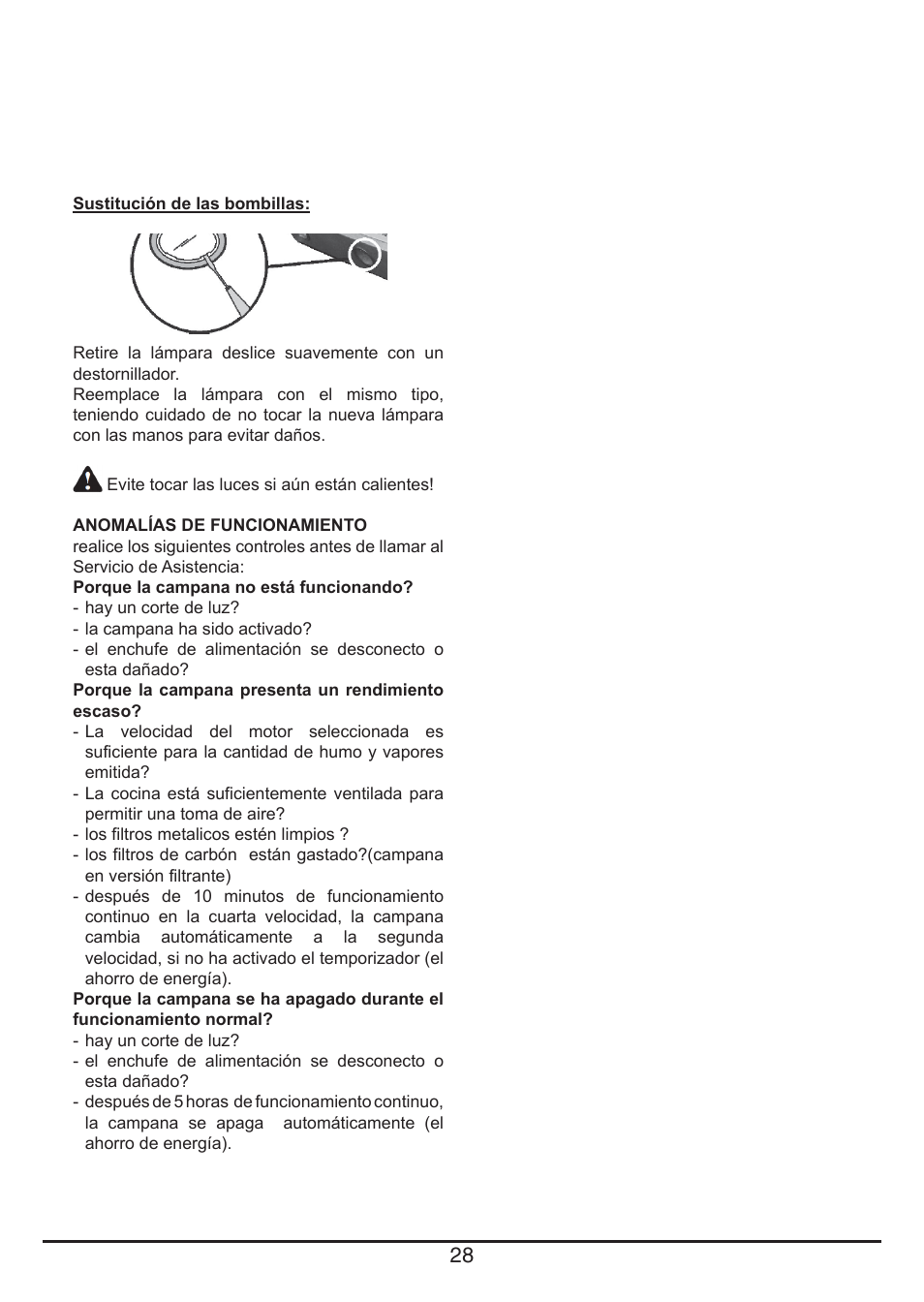 Fulgor Milano CHD 9003 TC User Manual | Page 28 / 36