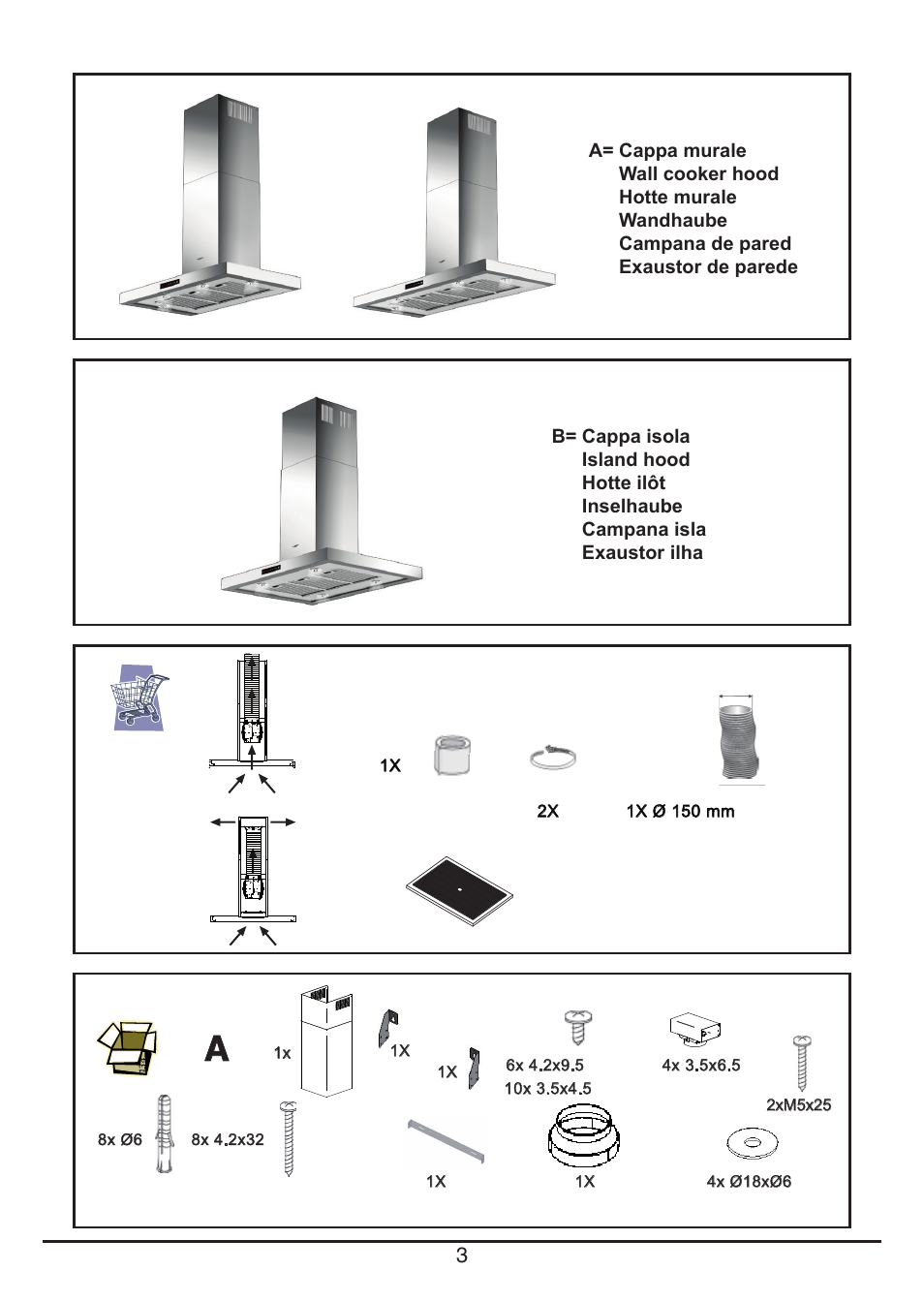 Fulgor Milano CHD 9003 TC User Manual | Page 3 / 36