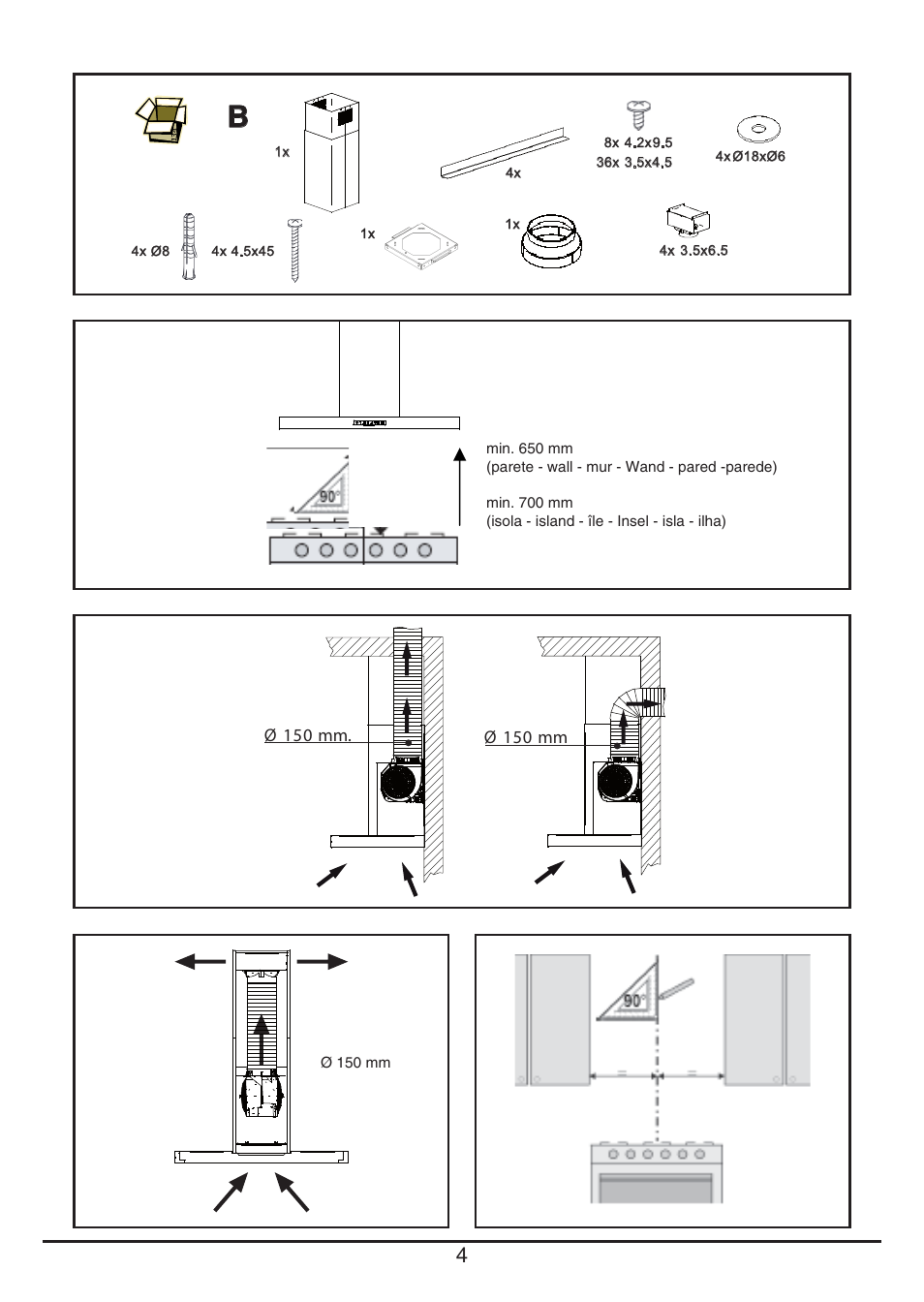 Fulgor Milano CHD 9003 TC User Manual | Page 4 / 36