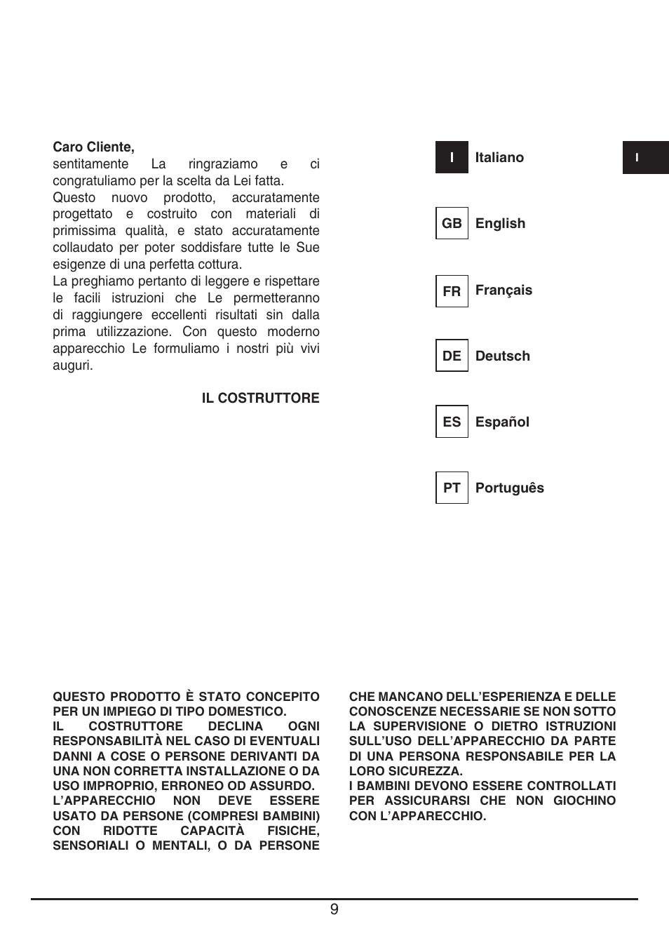 Fulgor Milano CHD 9003 TC User Manual | Page 9 / 36