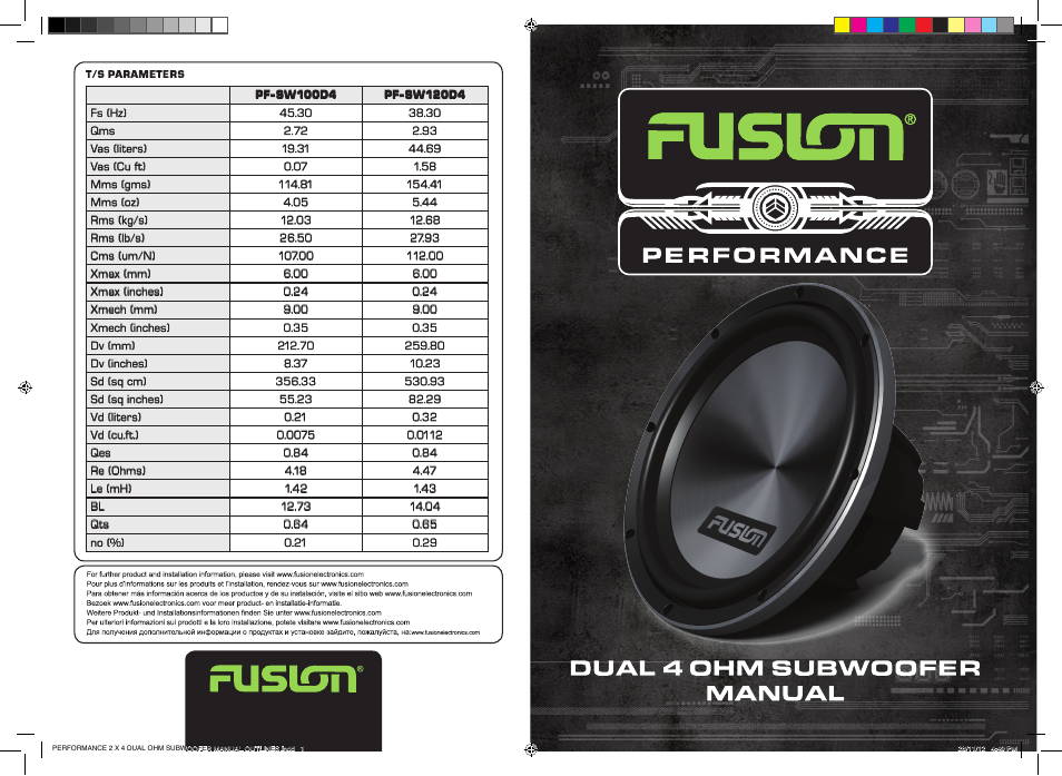 Fusion PF-SW100D4 User Manual | 2 pages