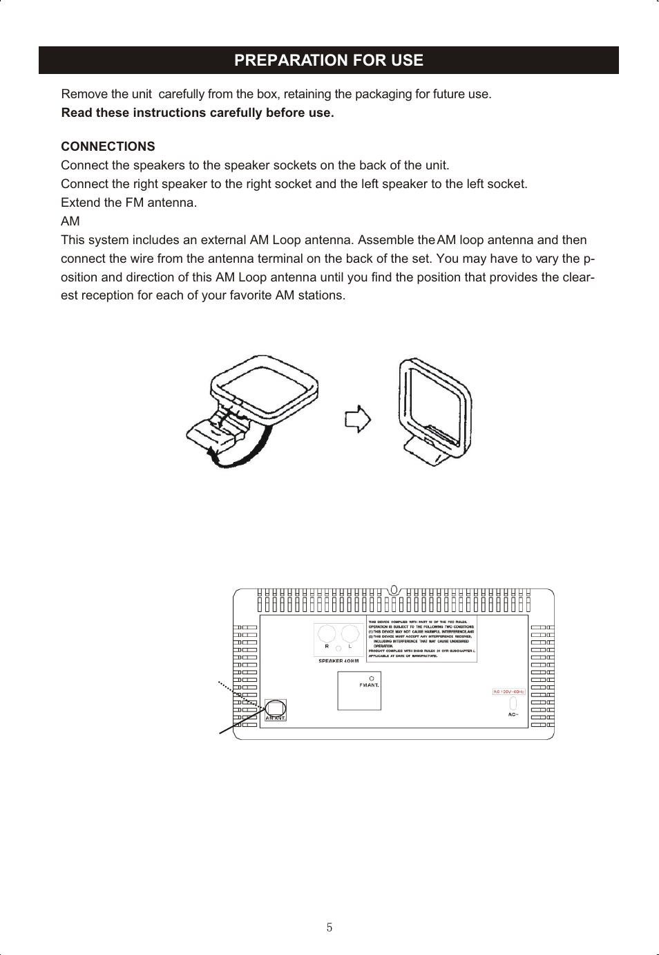 Т³гж 6, Preparation for use | Curtis RCD-718 User Manual | Page 6 / 13