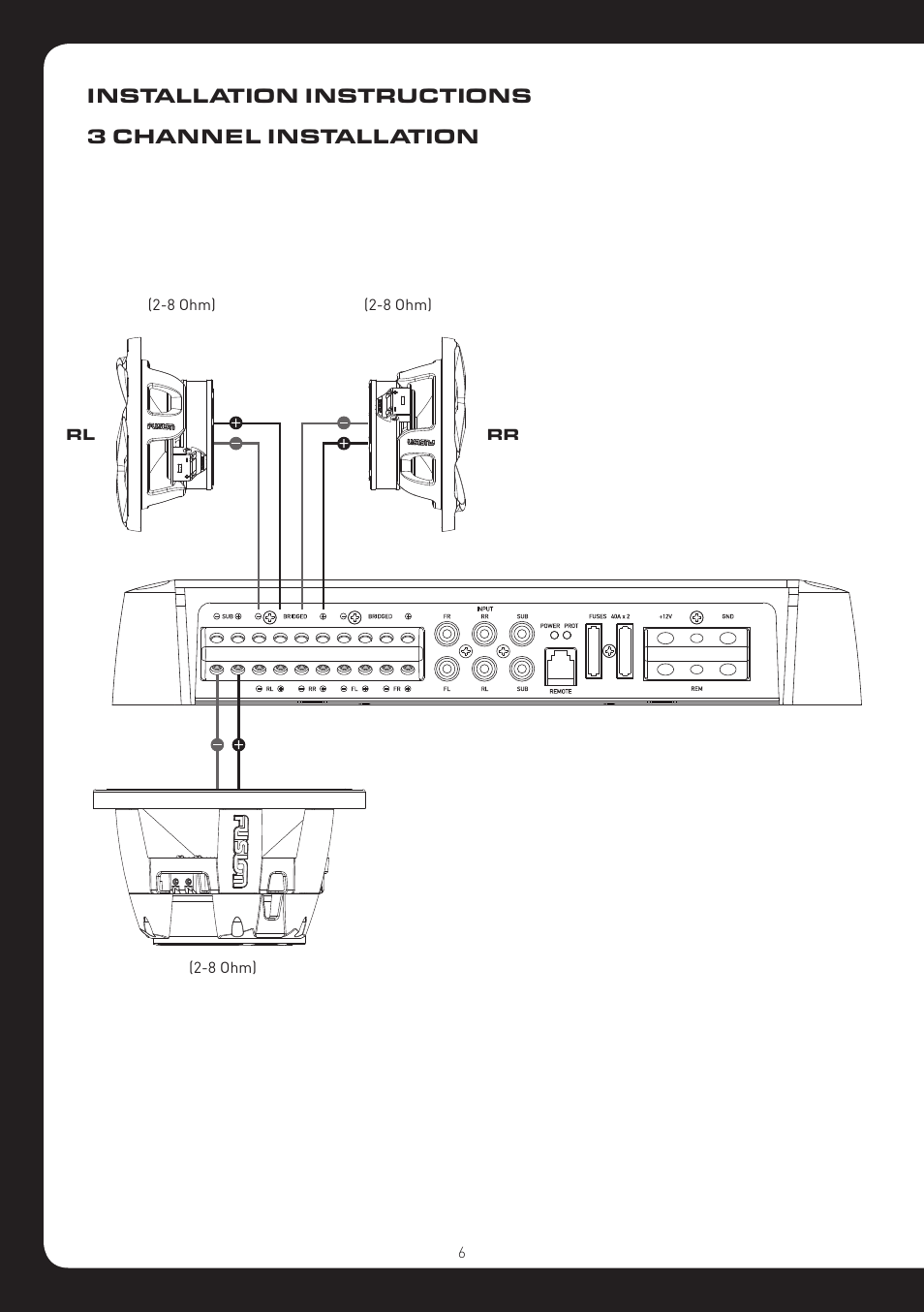 3 channel installation installation instructions | Fusion MS-DA51600 User Manual | Page 6 / 12