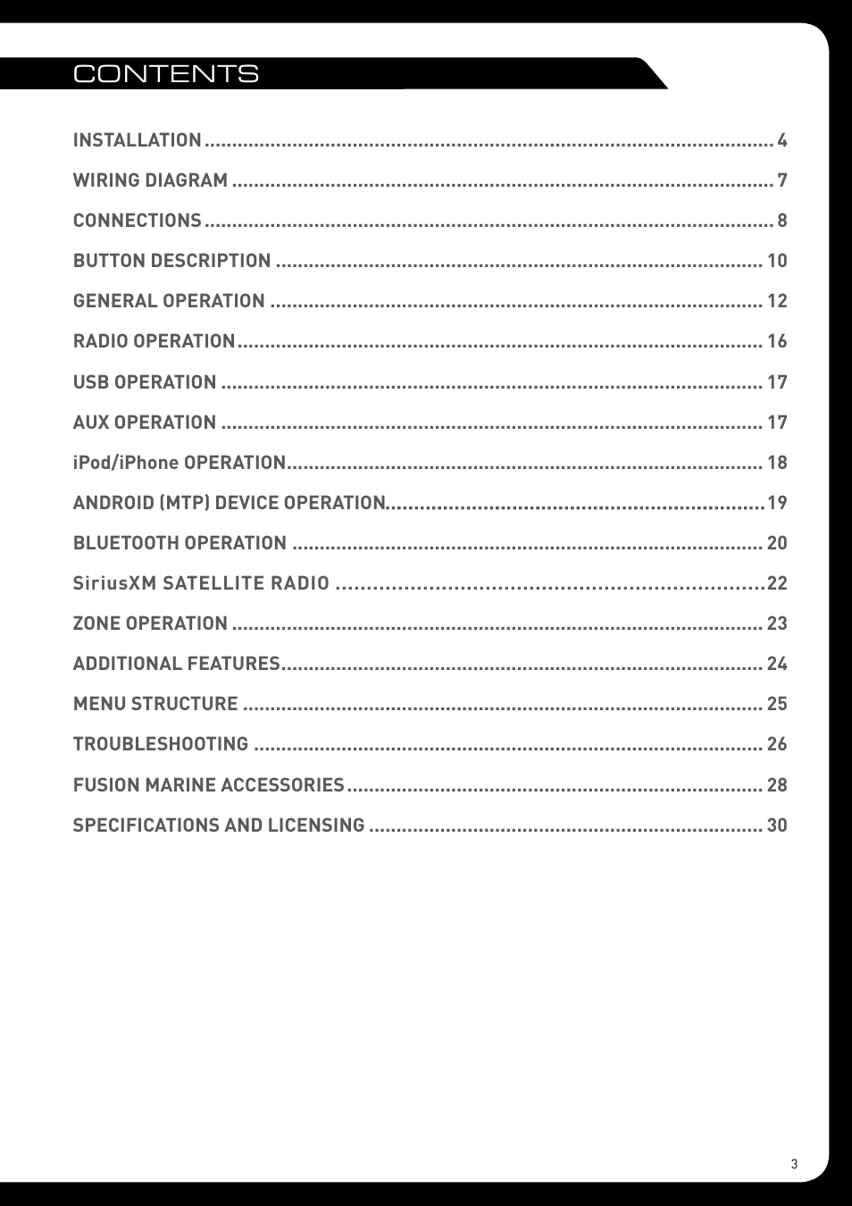 Fusion MS-RA205 User Manual | Page 3 / 32