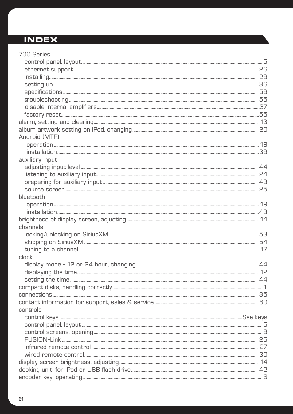 Fusion MS-AV700i User Manual | Page 62 / 68