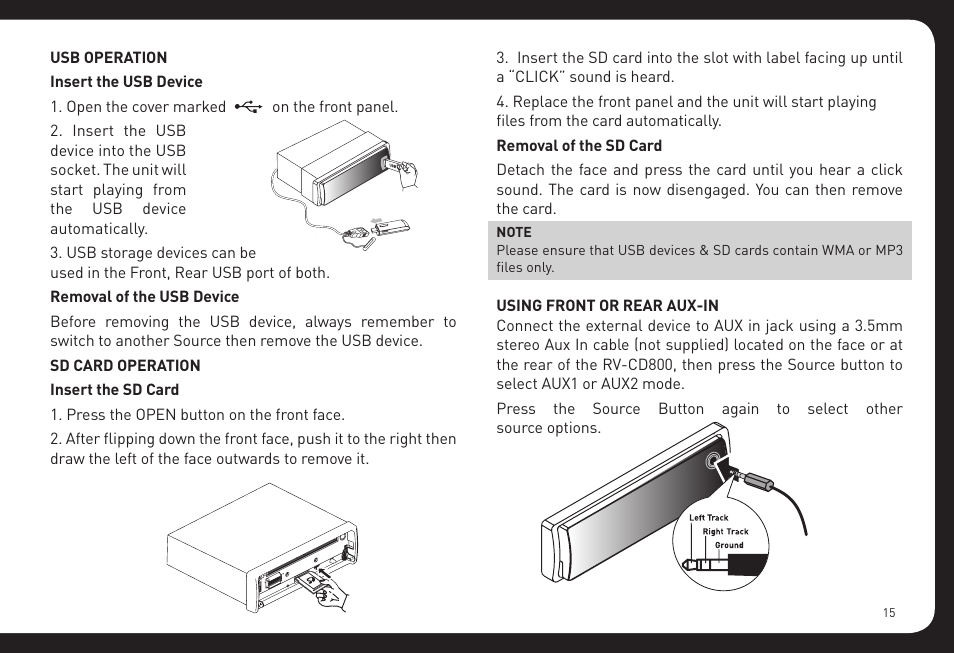 Fusion RV-CD800 User Manual | Page 15 / 32
