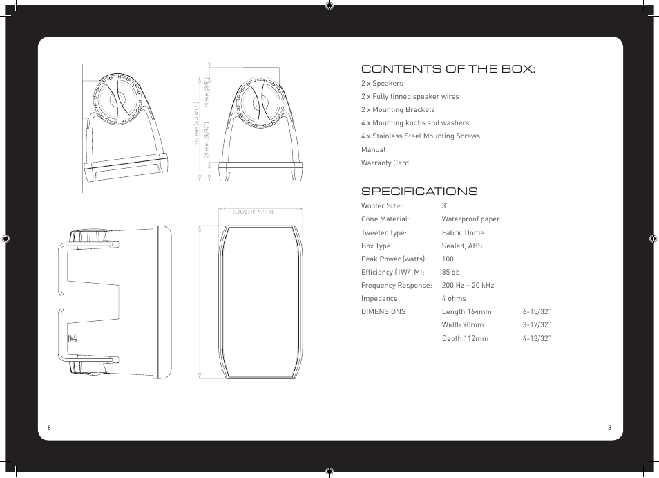 Contents of the box, Specifications | Fusion MS-BX3020 User Manual | Page 3 / 4