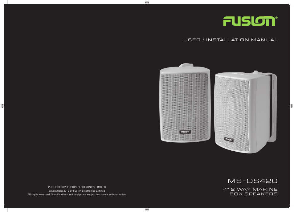 Fusion MS-OS420 User Manual | 4 pages