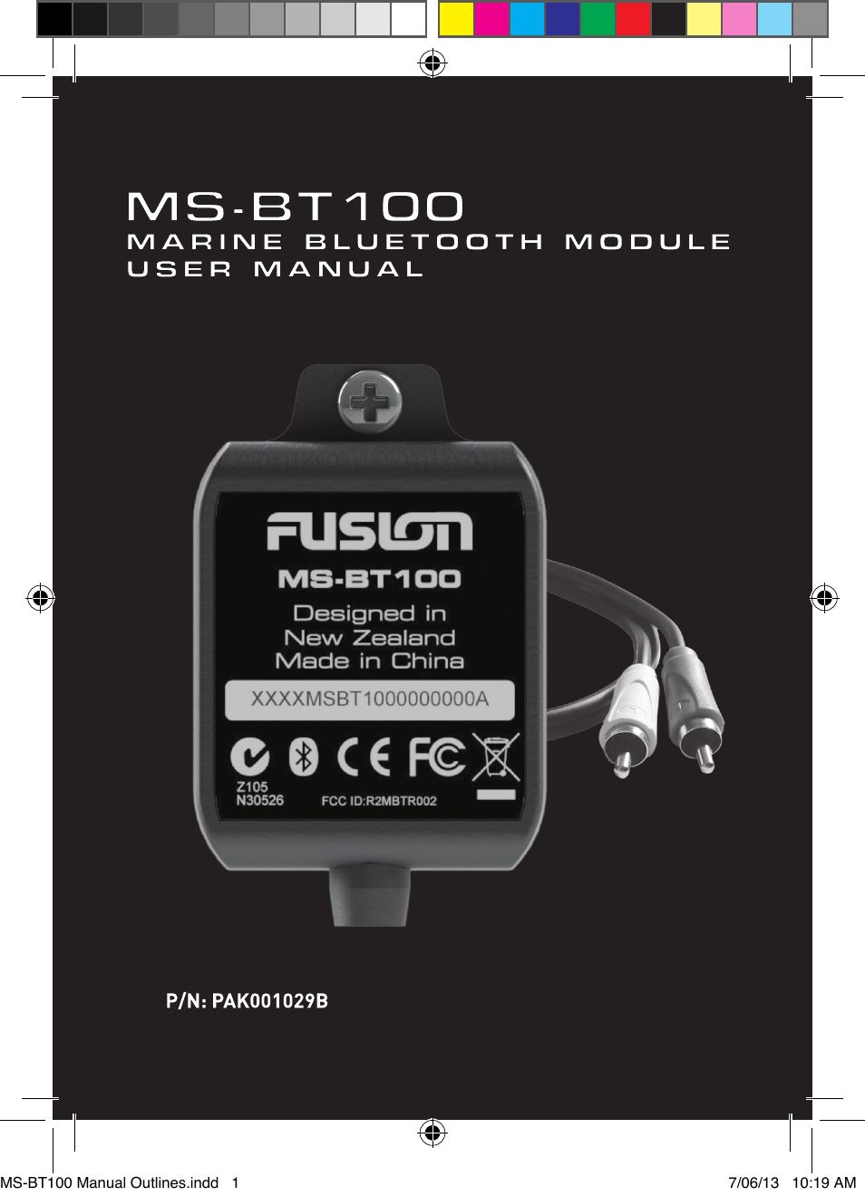 Fusion MS-BT100 User Manual | 8 pages