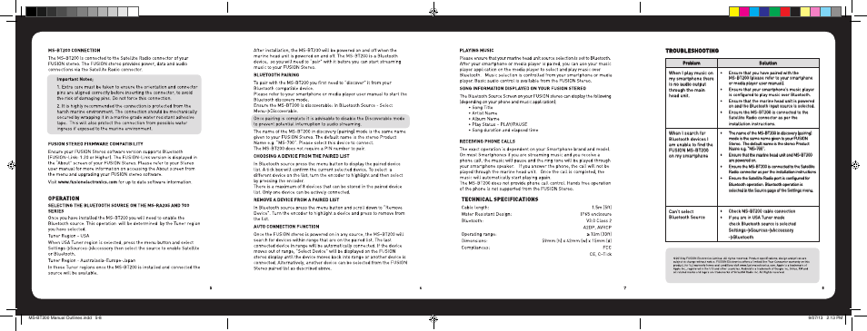 Fusion MS-BT200 User Manual | Page 2 / 2