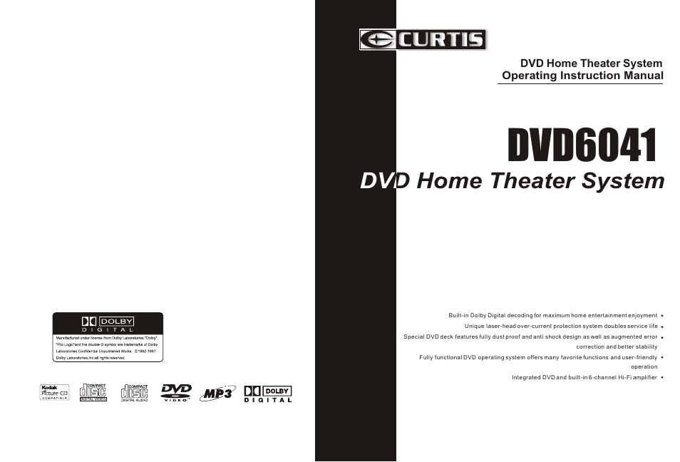 Curtis DVD6041 User Manual | 15 pages