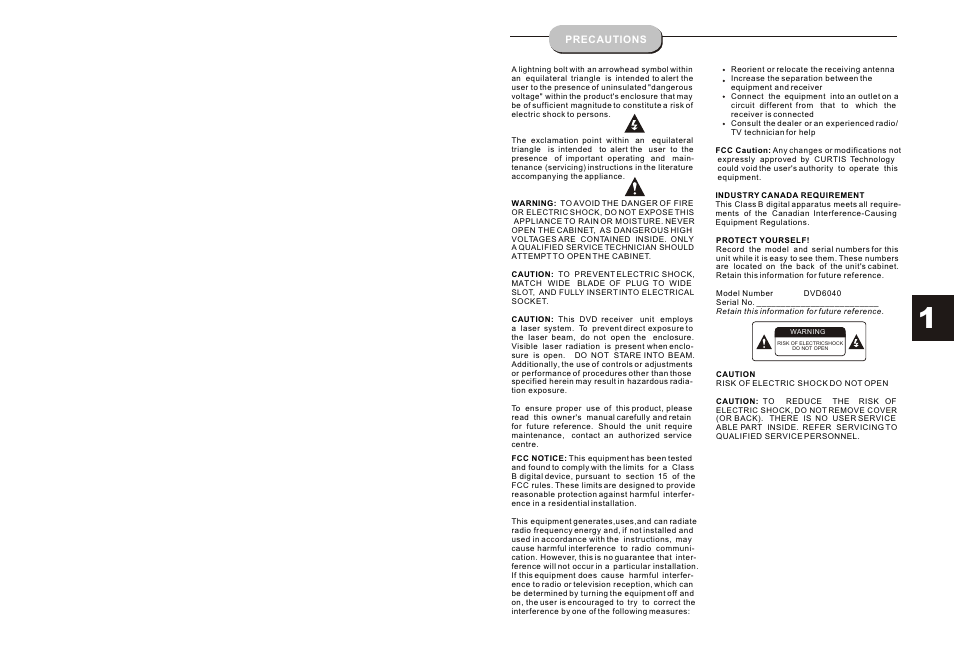 Т³гж 2 | Curtis DVD6041 User Manual | Page 2 / 15