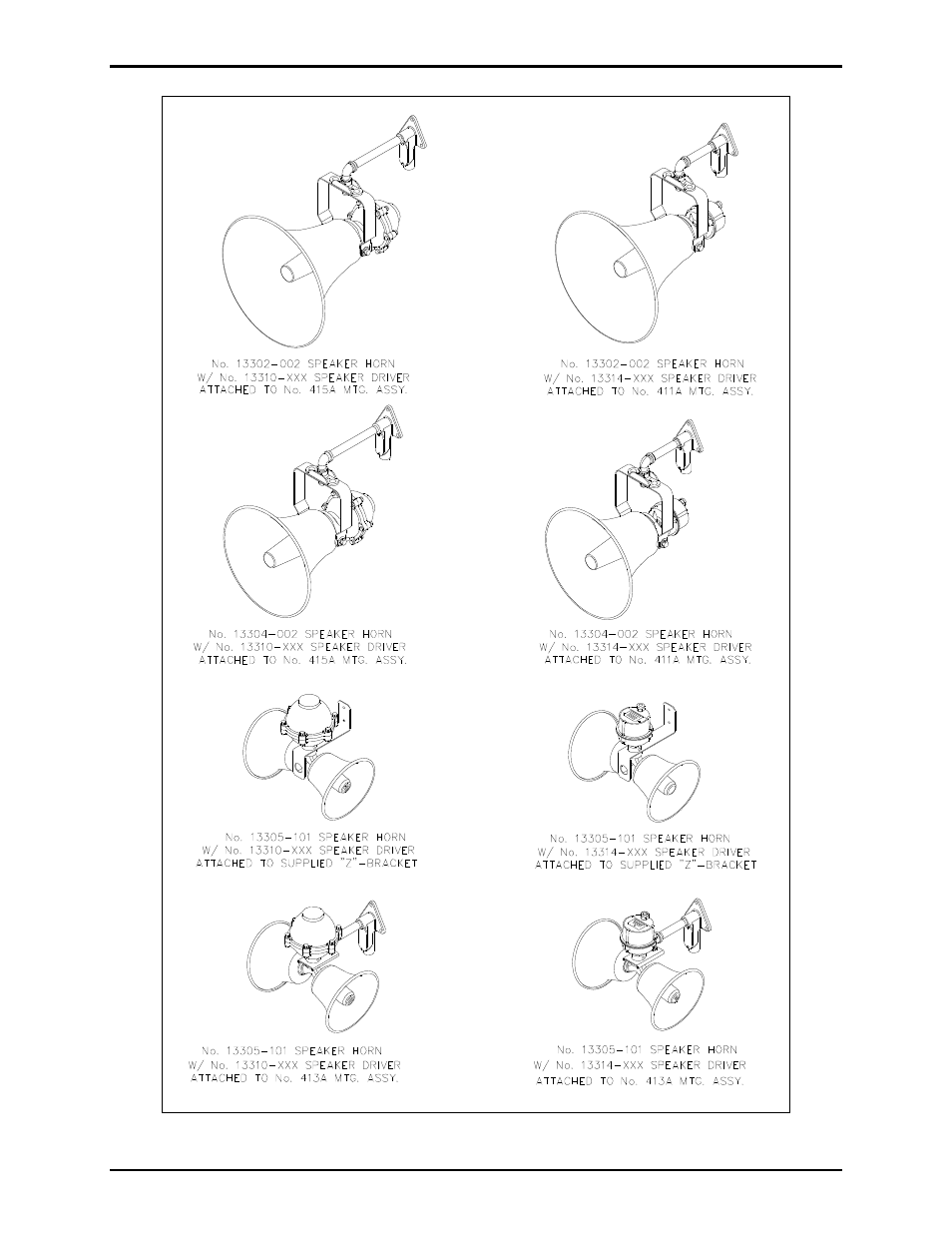 GAI-Tronics Speaker / Horn Installation for  GAI-Tronics Communication System User Manual | Page 7 / 8