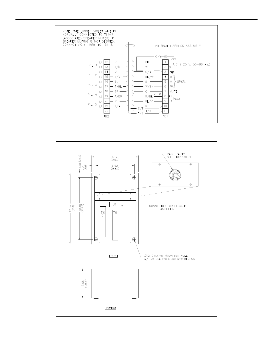 GAI-Tronics 703A Indoor Multi-Party 115 V AC Amplifier Enclosure User Manual | Page 2 / 3