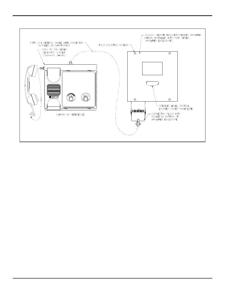 GAI-Tronics 723-001 Remote Handset / Speaker Amplifier User Manual | Page 2 / 3