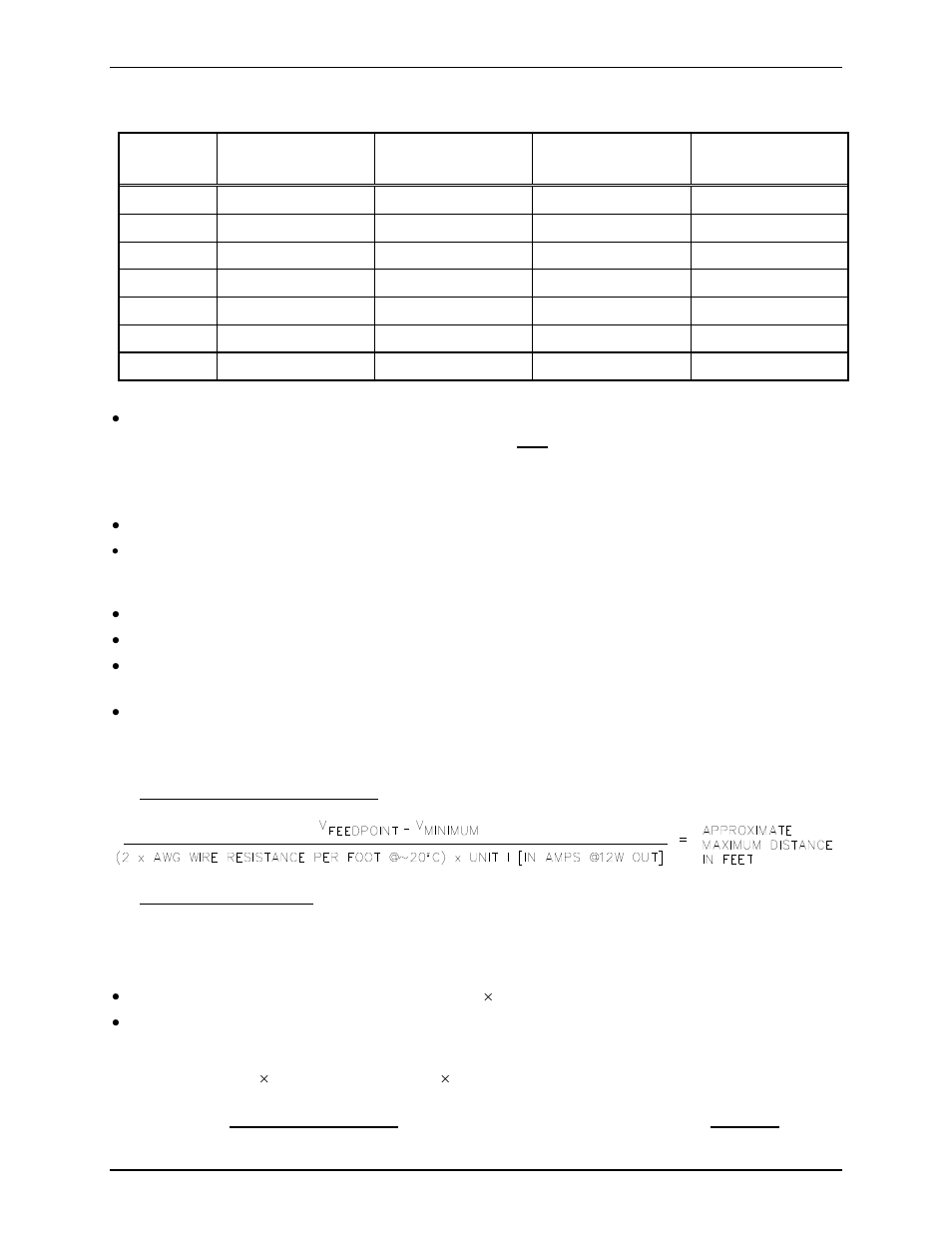 Maximum cable distance in feet | GAI-Tronics 702-002 Single Party 24 V DC Amplifier Enclosure User Manual | Page 3 / 13