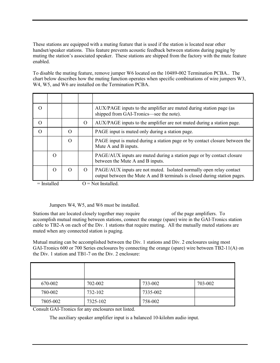 Speaker muting information, Mutual muting | GAI-Tronics 785-002  24 V DC Explosion-proof Page/Party Handset Stations User Manual | Page 7 / 14