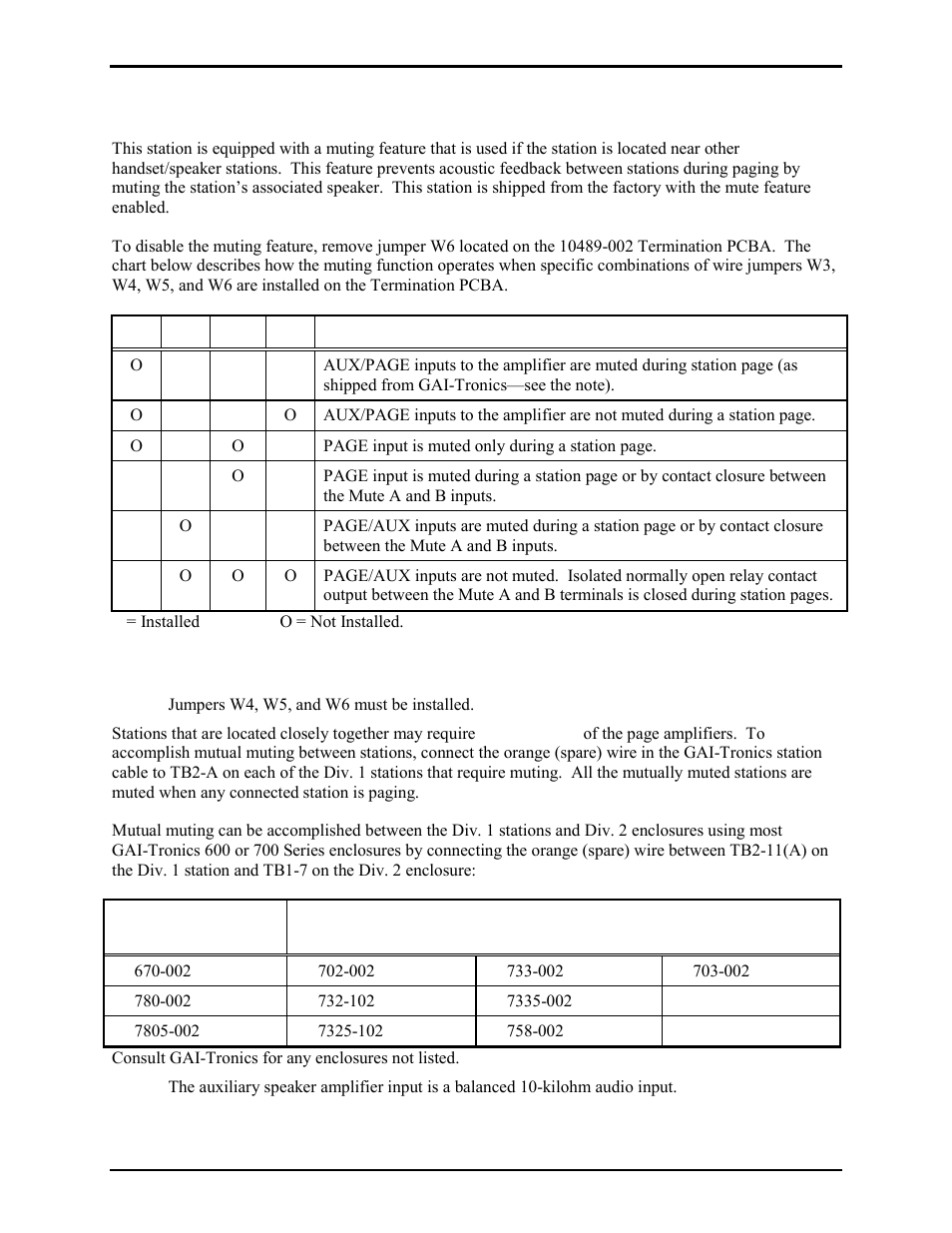 Speaker muting information, Mutual muting | GAI-Tronics 670-002 24 V DC Explosion-proof Page/Party Speaker Station User Manual | Page 6 / 10