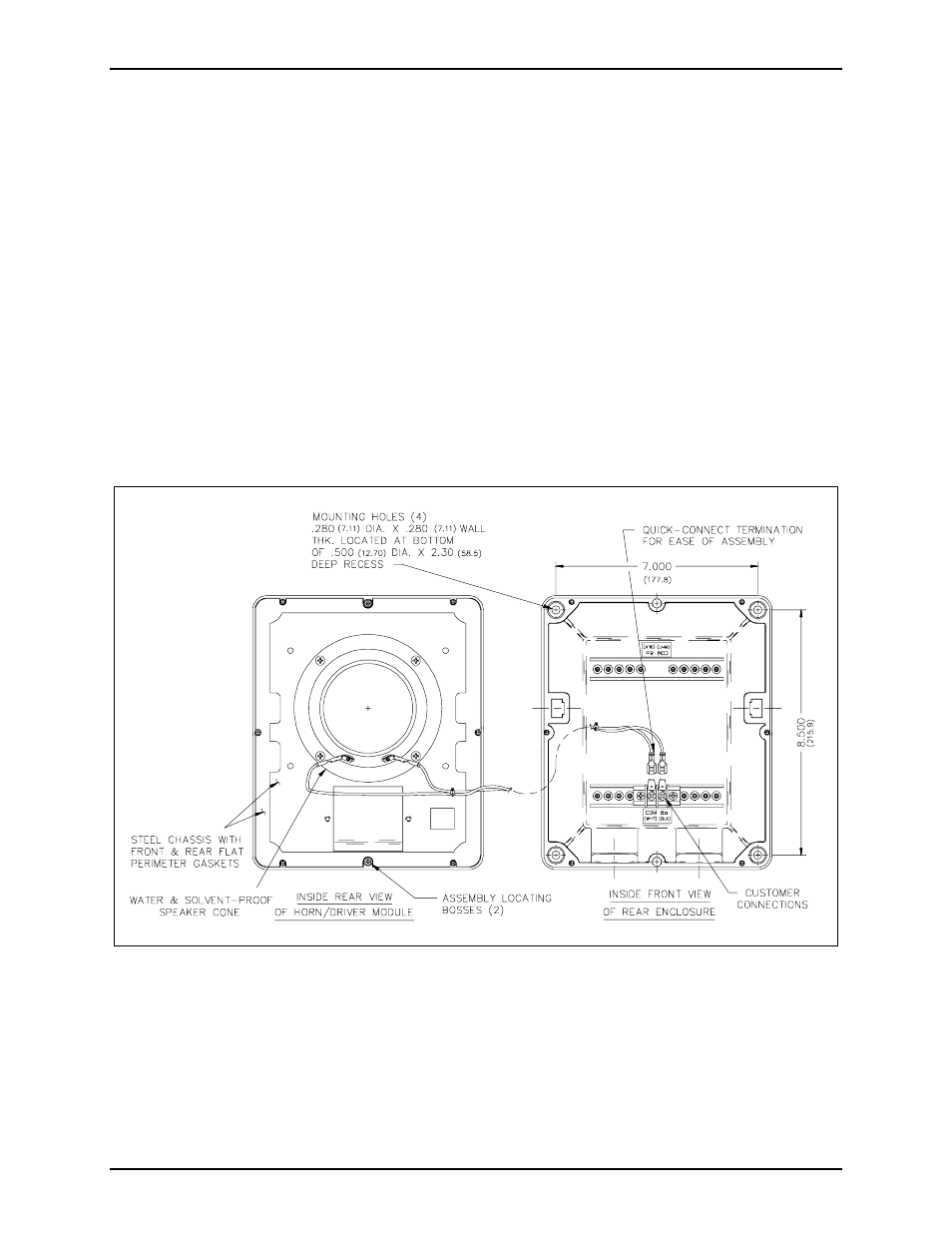 Wiring | GAI-Tronics 13350 Integral Loudspeakers User Manual | Page 2 / 5