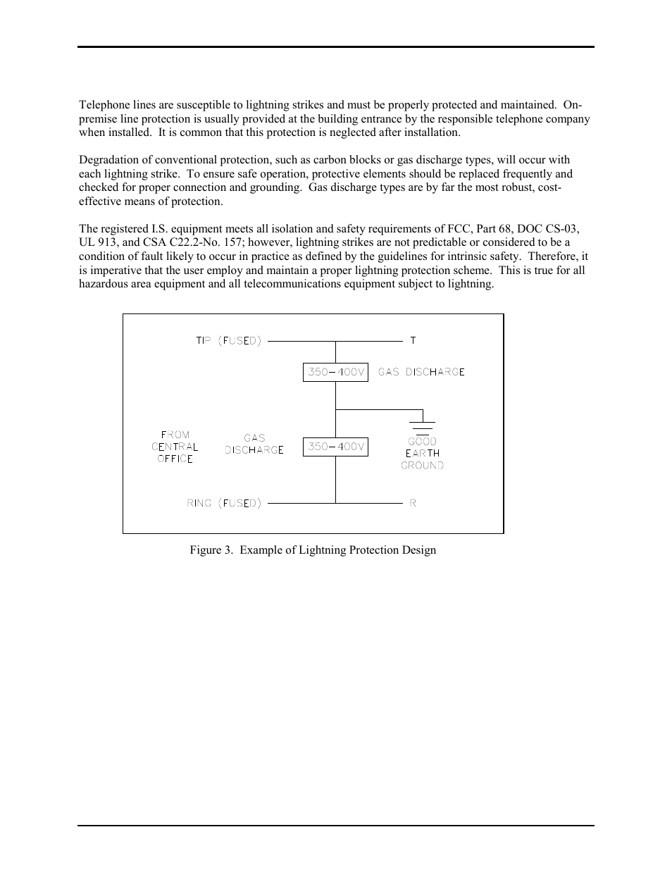 Lightning protection | GAI-Tronics 262-001 Intrinsically-Safe Telephones User Manual | Page 8 / 13