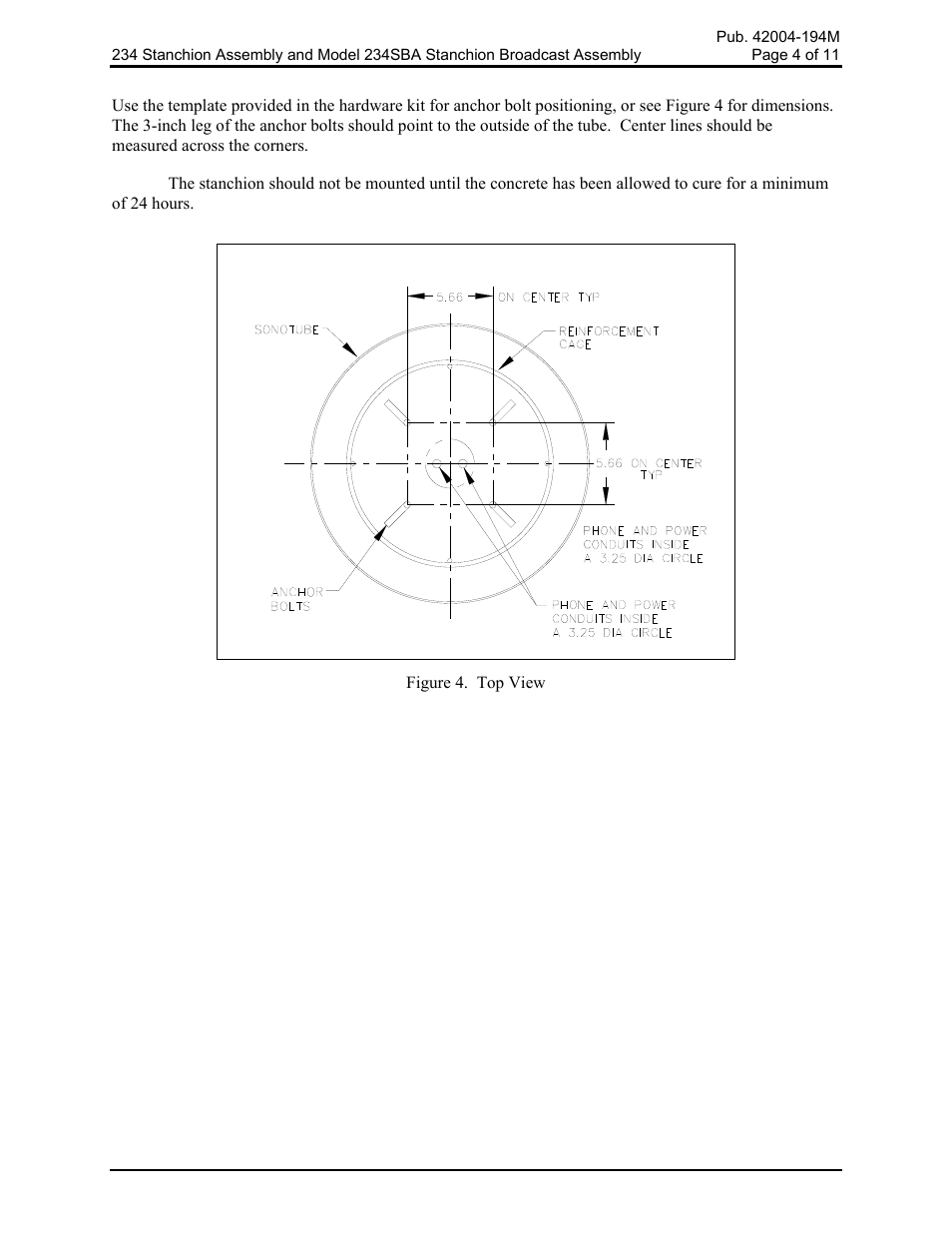 GAI-Tronics 234 Stanchion Assembly User Manual | Page 4 / 12