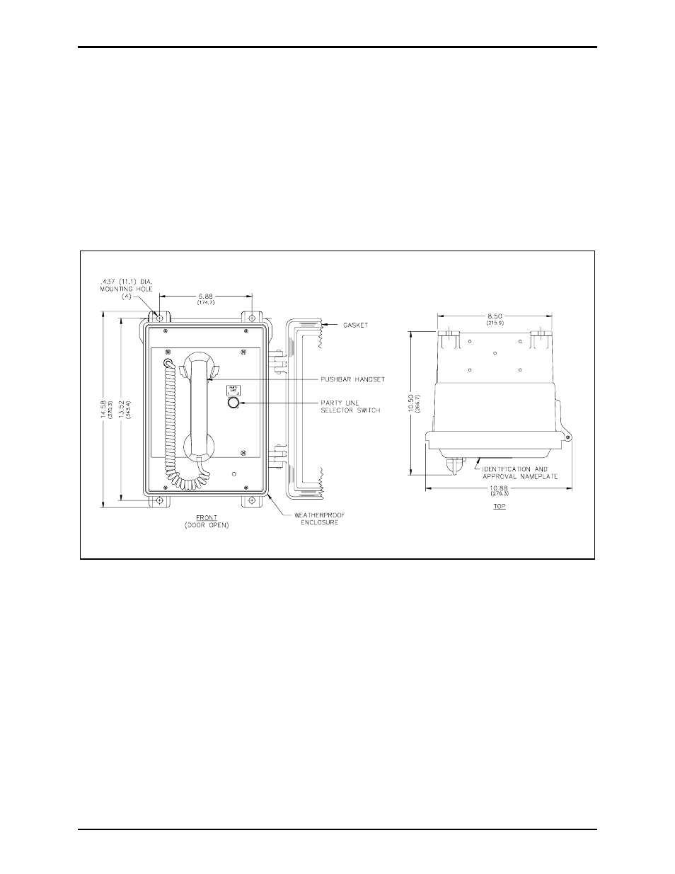 Installation, Mounting | GAI-Tronics 473-002 Centra-Page Outdoor Wall Station User Manual | Page 3 / 8