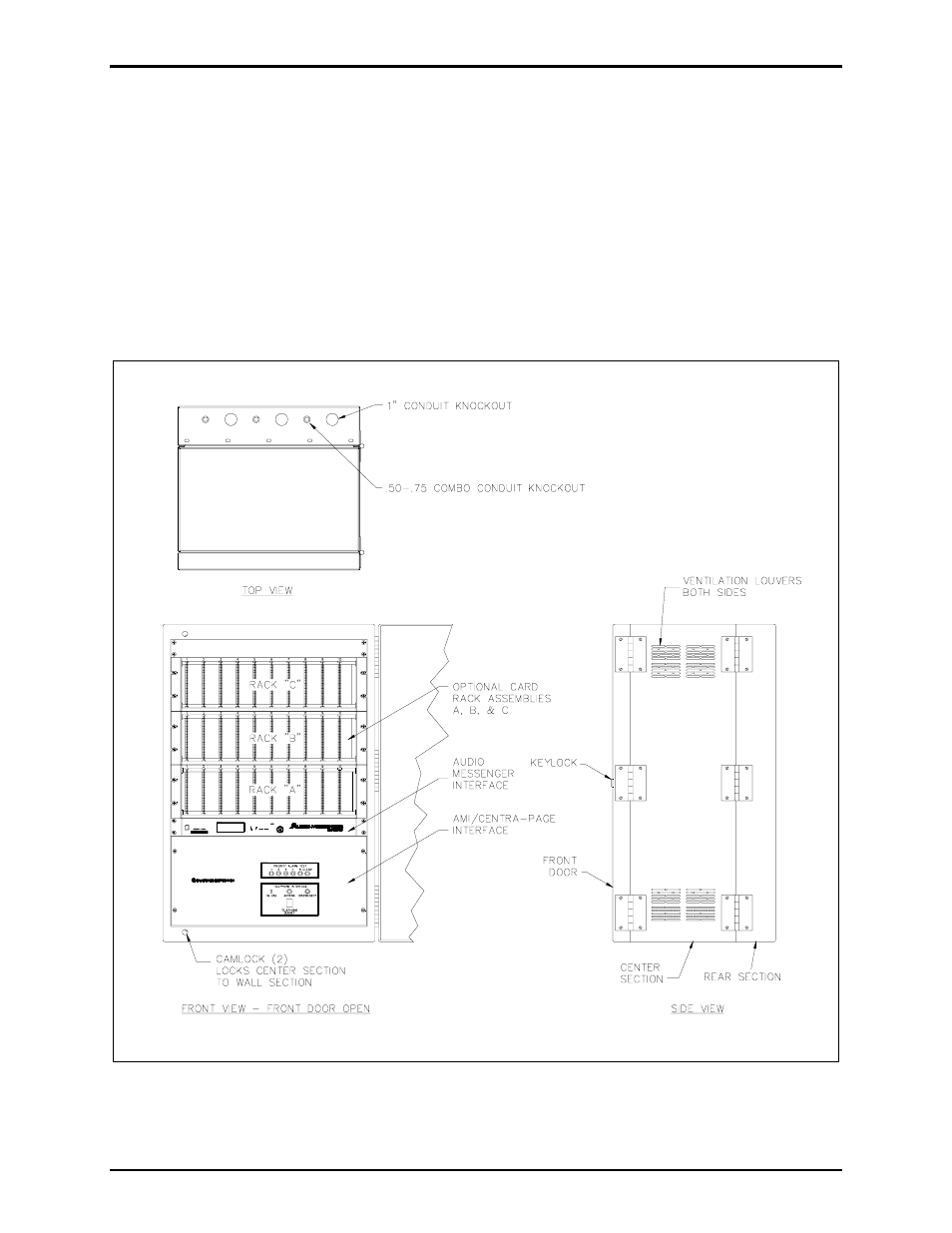 Installation | GAI-Tronics 10468-002 Centra-Page Central Cabinet User Manual | Page 3 / 9