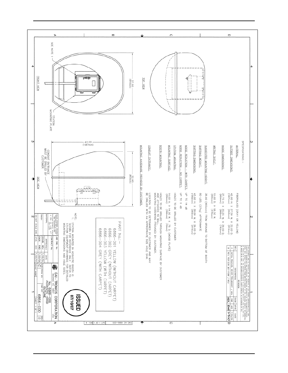 GAI-Tronics 6866-002 Acoustic Booths User Manual | Page 2 / 3