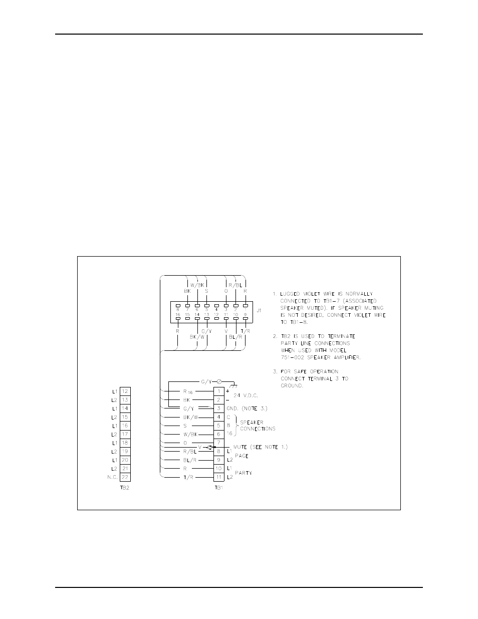 Wiring, Mutual muting | GAI-Tronics 758-002 24 V DC Weatherproof Speaker Amplifier Enclosure User Manual | Page 5 / 10