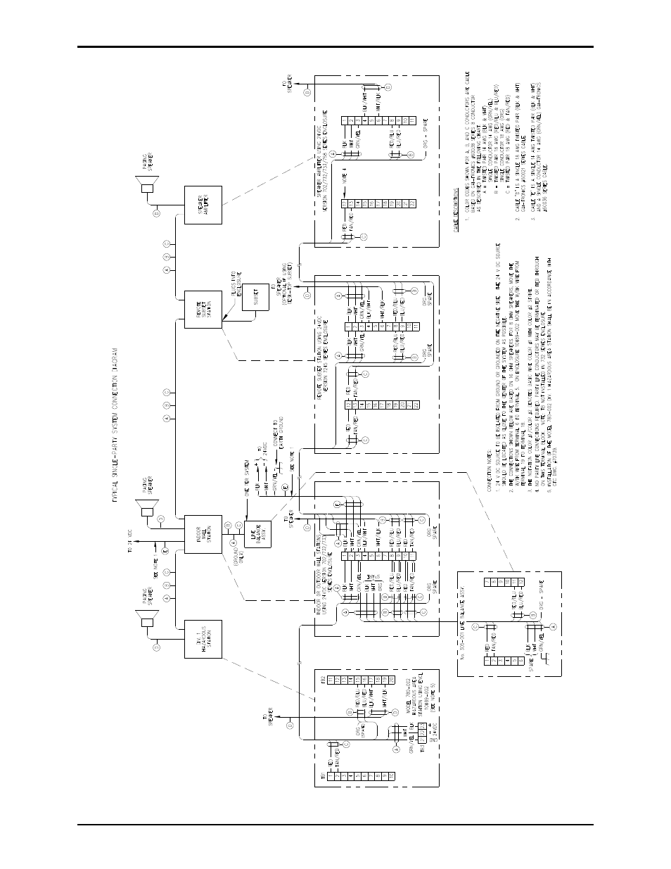 Typical single-party system connection diagram | GAI-Tronics 7245-003 24 V DC Remote Subset Amplifier Enclosure User Manual | Page 11 / 12