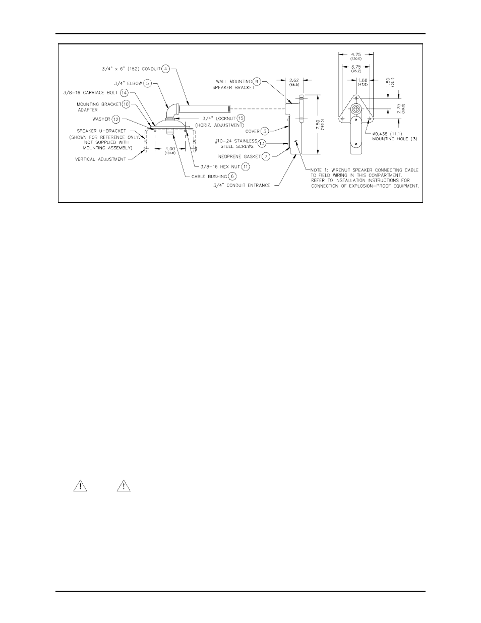 Installation | GAI-Tronics 411A Speaker Mounting Bracket Assembly User Manual | Page 2 / 3