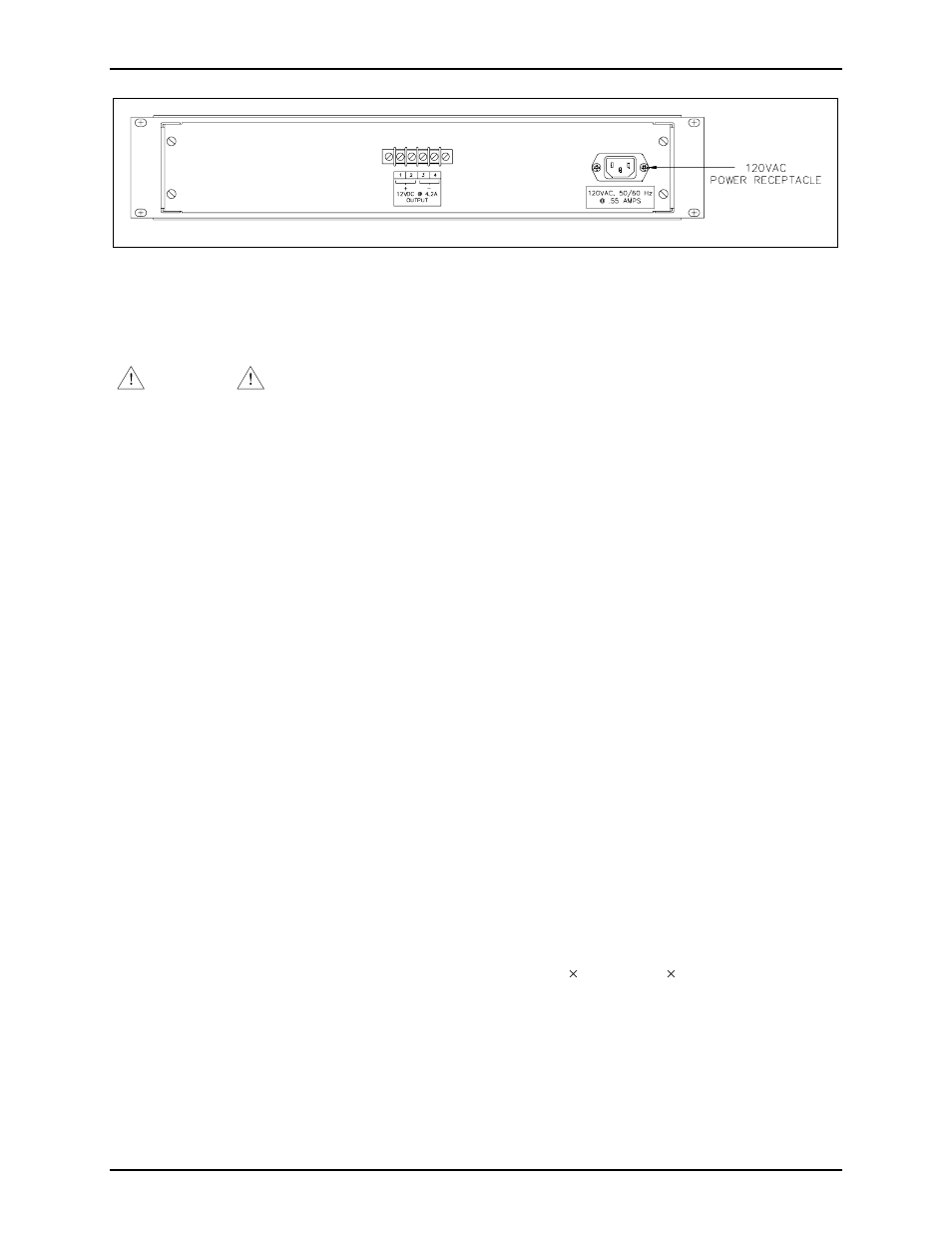 Installation, Specifications | GAI-Tronics H96032D 12 V DC @ 4.2 A Rack-Mount Power Supply User Manual | Page 2 / 3