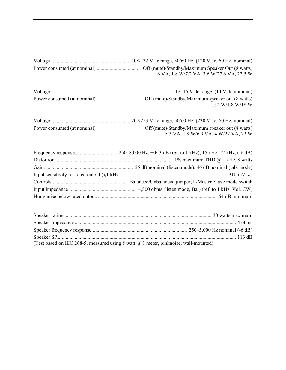 Specifications | GAI-Tronics GC-AC1 EZ Page Industrial Intercom User Manual | Page 10 / 17