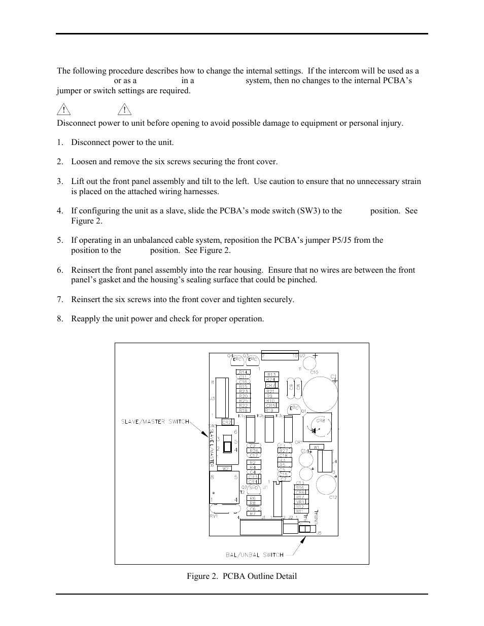 Internal settings | GAI-Tronics GC-AC1 EZ Page Industrial Intercom User Manual | Page 3 / 17