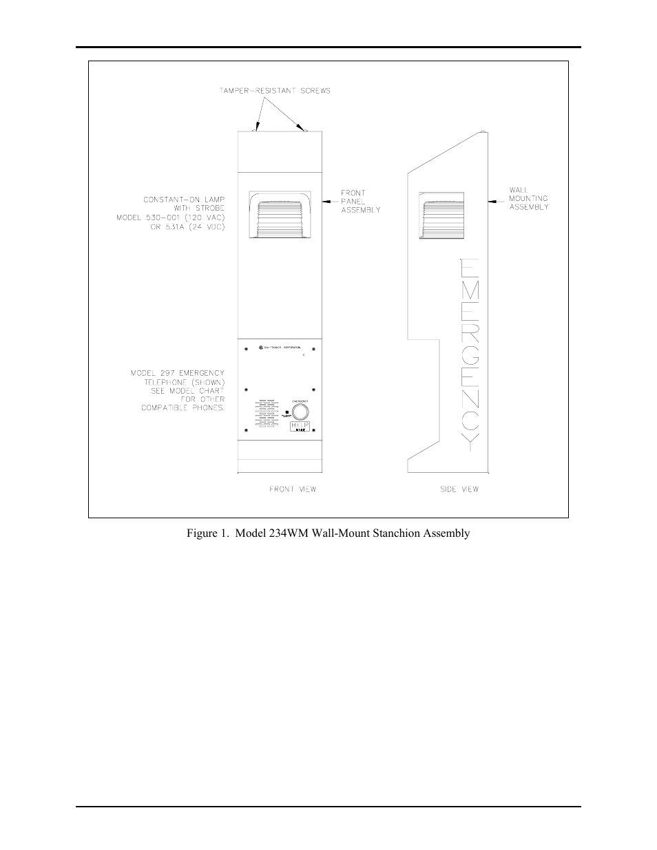 GAI-Tronics 234WM Wall-Mount Stanchion Assembly User Manual | Page 2 / 13