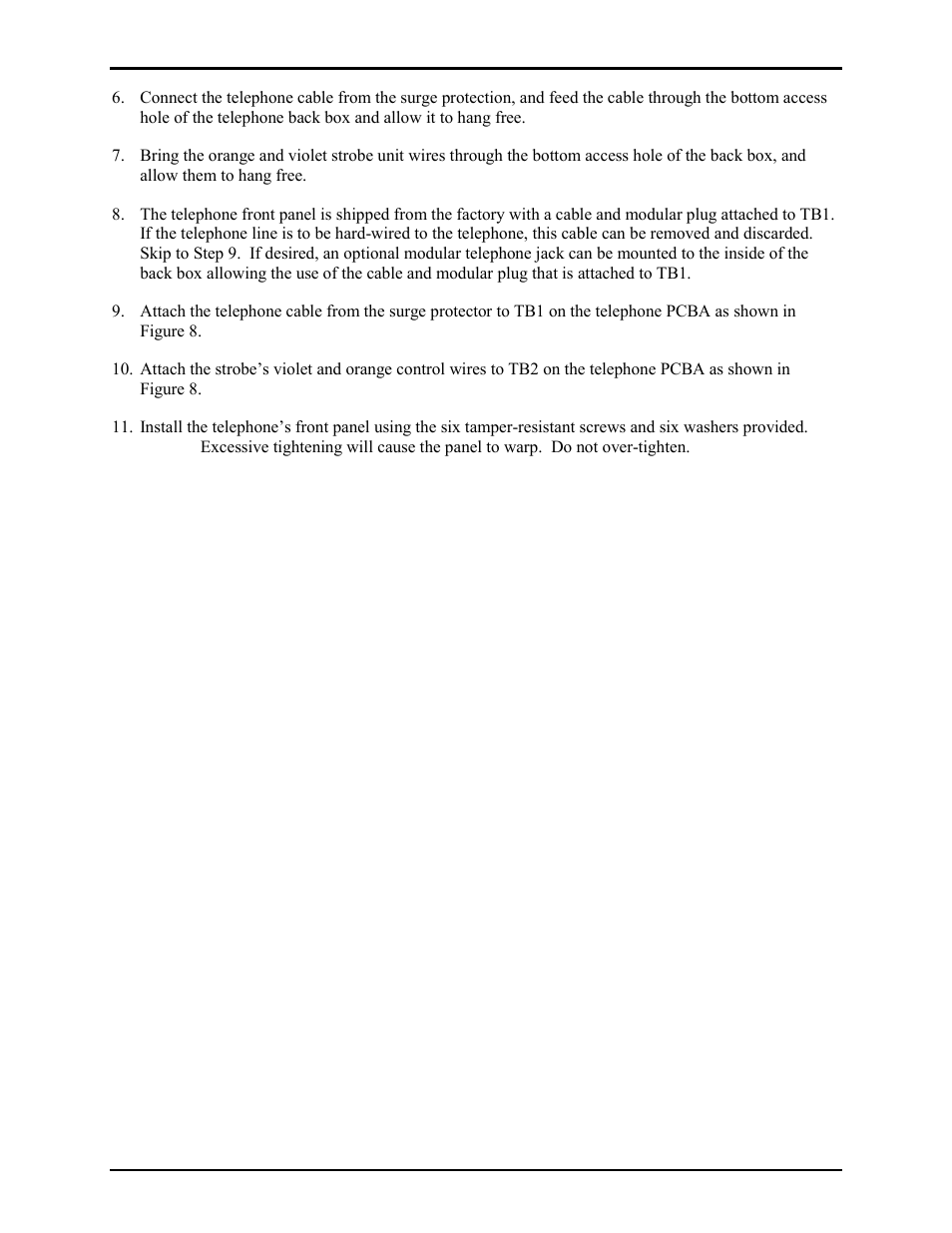 GAI-Tronics 234WM Wall-Mount Stanchion Assembly User Manual | Page 9 / 13