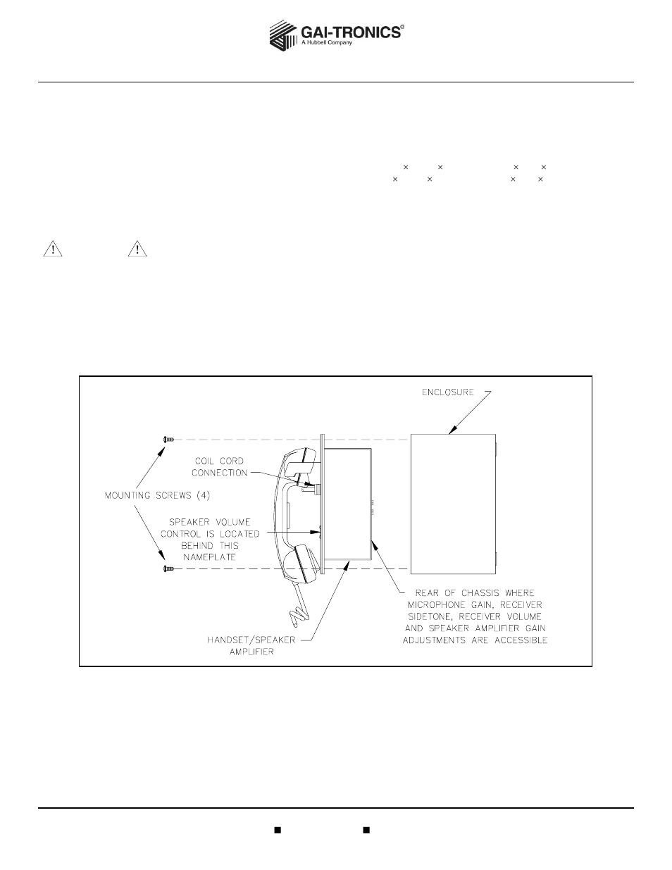 GAI-Tronics 701-302 Page/Party Handset/Speaker Amplifier (115 V AC) User Manual | 2 pages