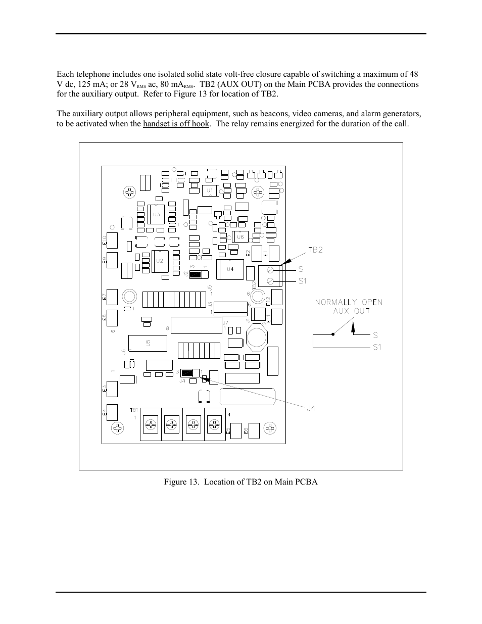 Auxiliary output | GAI-Tronics 226-001 Industrial Telephones with Keypads User Manual | Page 14 / 19