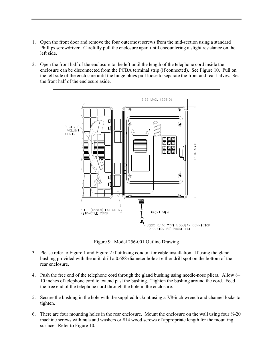 Model 256-001 | GAI-Tronics 226-001 Industrial Telephones with Keypads User Manual | Page 8 / 19