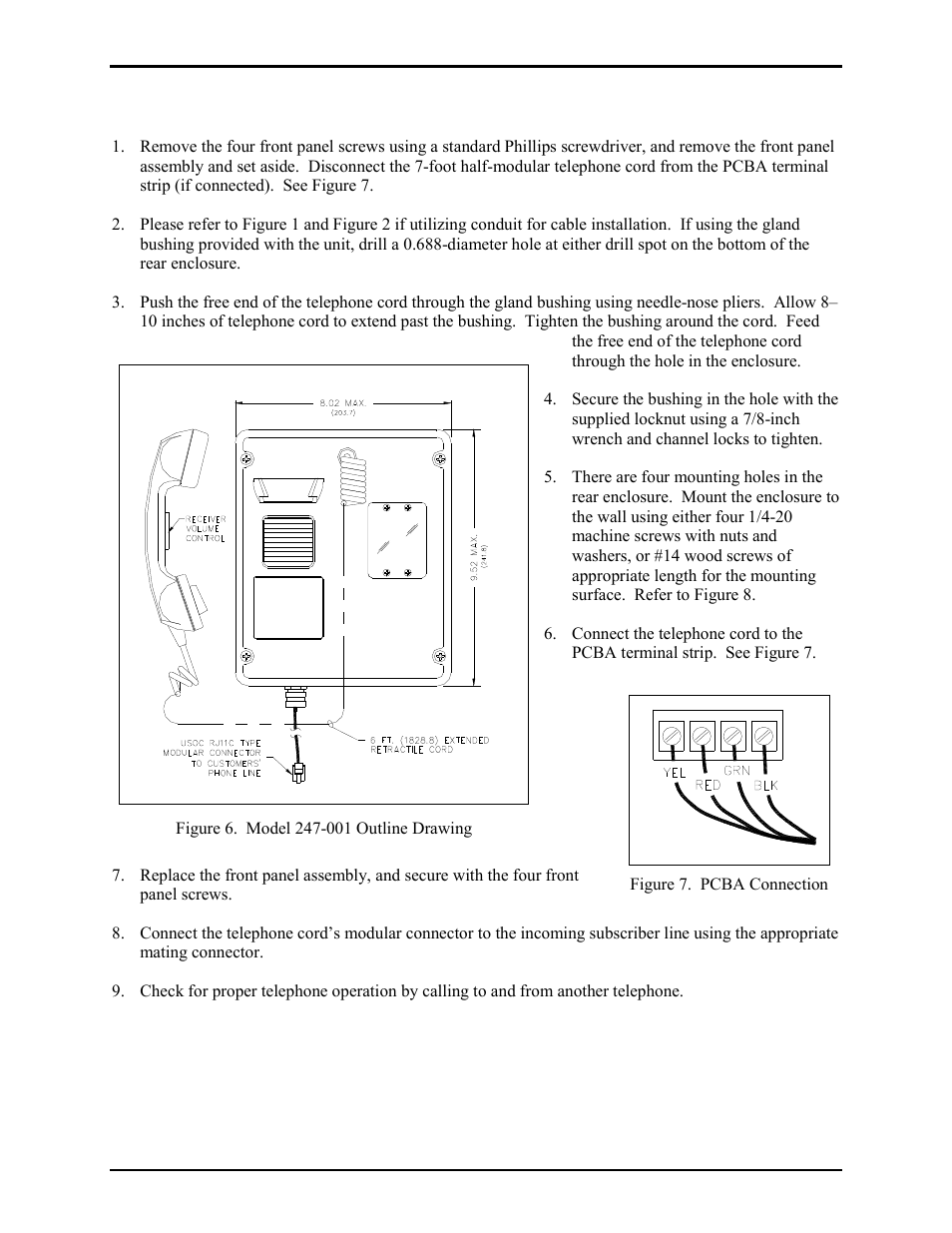 Model 247-001 | GAI-Tronics 227-001 Auto-dial Telephones User Manual | Page 6 / 20