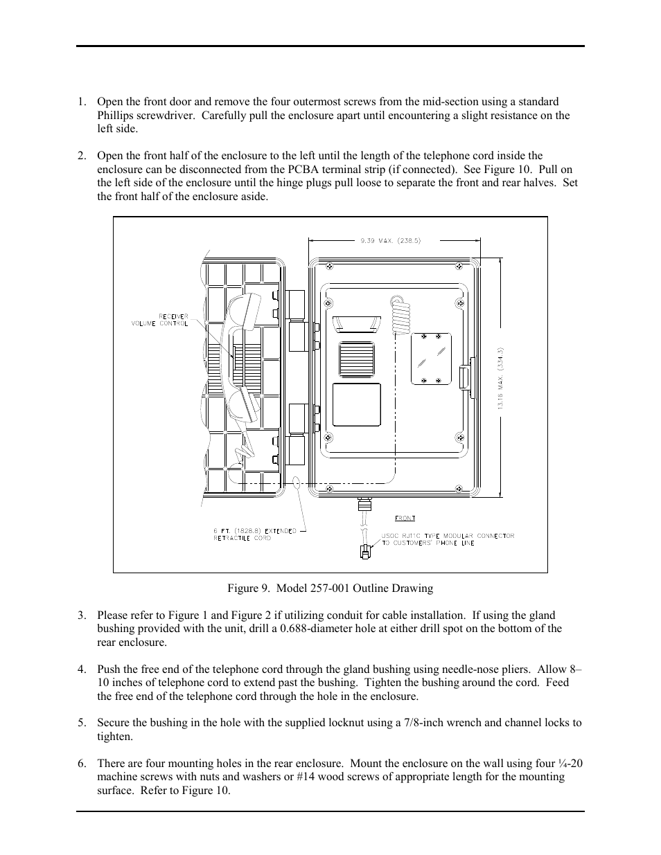 Model 257-001 | GAI-Tronics 227-001 Auto-dial Telephones User Manual | Page 8 / 20