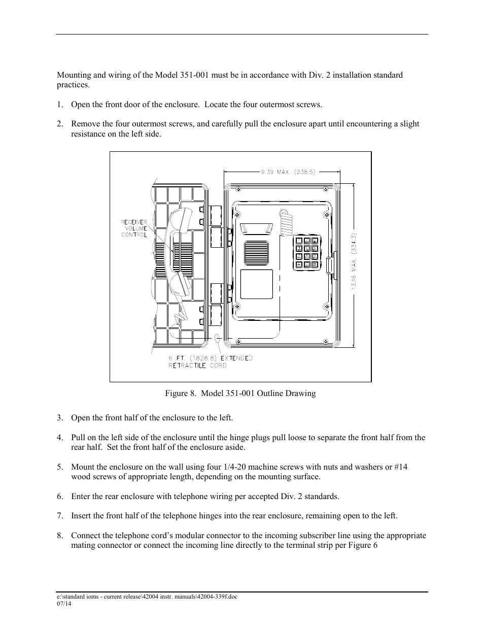 Model 351-001 | GAI-Tronics 226-002 Div. 2 Industrial Telephons User Manual | Page 11 / 16