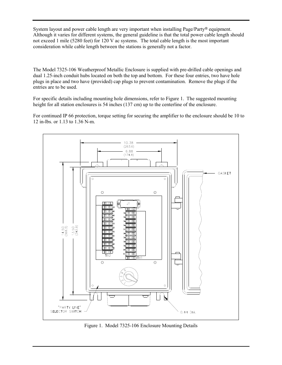 Mounting | GAI-Tronics 7325-106 Multi-Party Amplifier Enclosure ((ATEX Zone 2/CE Mark) User Manual | Page 2 / 7
